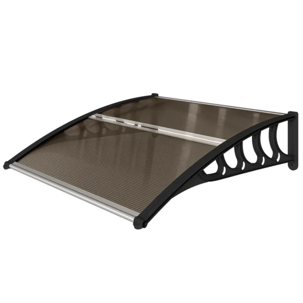 Stogelis virš durų Outsunny 103x96,5x27cm., rudos/juodos spalvos