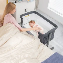 Vaikiška lovytė 86x63x81cm., tamsiai pilkos spalvos