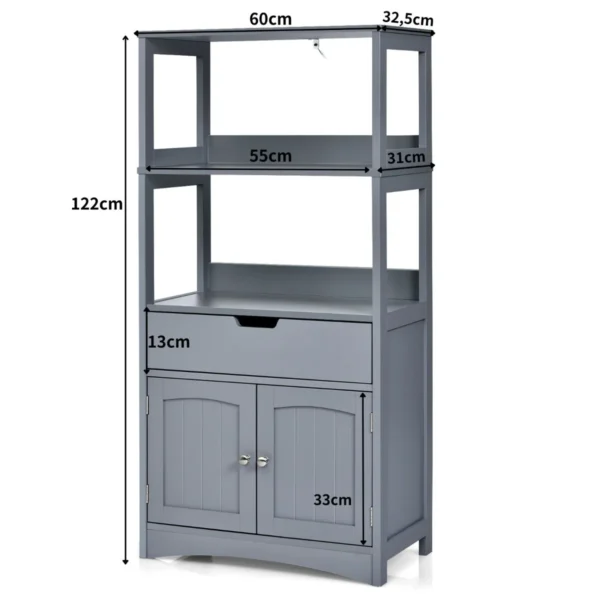 Vonios spintelė 32,5x60x122cm., pilkos spalvos