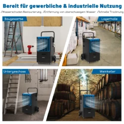 Oro sausintuvas 44x41x81,5cm., juodos/mėlynos spalvos