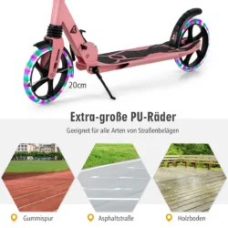 Paspirtukas 93x43x106cm., rožinės spalvos