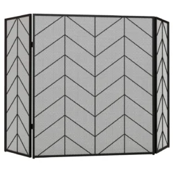 Židinio apsauga Homcom 135x1,2x85cm., juodos spalvos