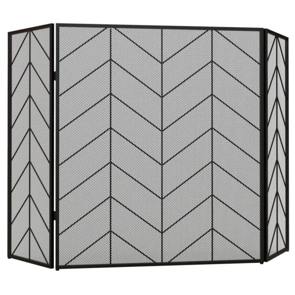 Židinio apsauga Homcom 135x1,2x85cm., juodos spalvos