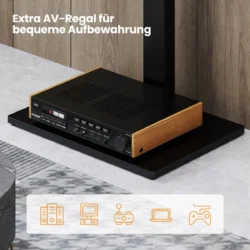 Televizoriaus stovas 66x40x111,5cm., juodos spalvos