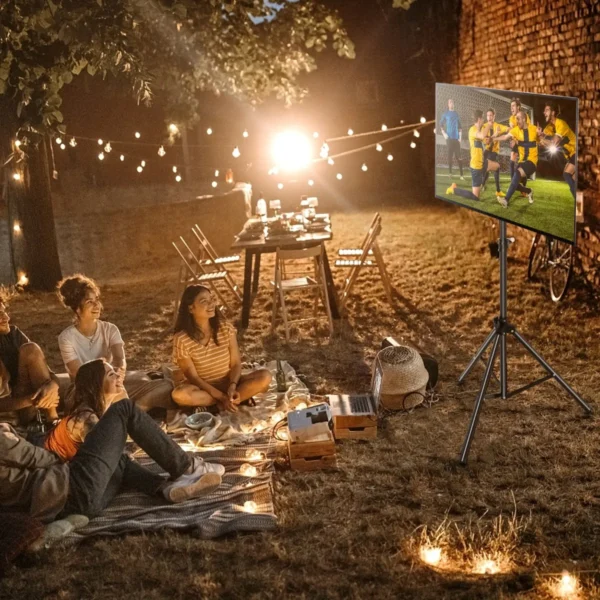 Televizoriaus stovas 53x64x204cm., juodos spalvos