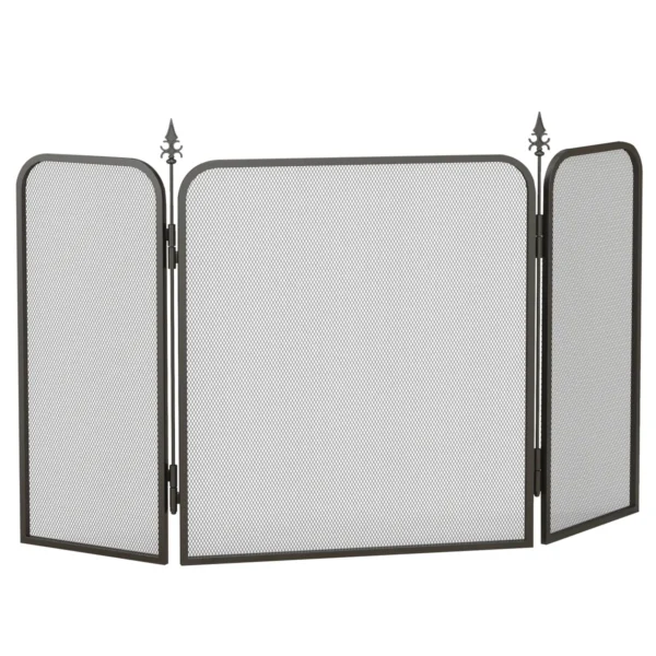 Židinio apsauga Homcom 96x1,3x56cm., juodos spalvos