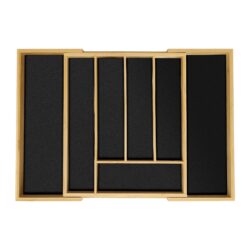 Stalo įrankių padėklas 5x28,5x33cm., šviesiai rudos/juodos spalvos